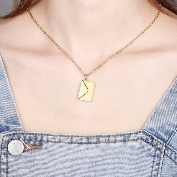 Collier Enveloppe Lettre d'amour - Personnalisable