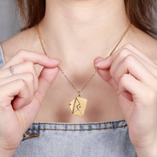 Collier Enveloppe Lettre d'amour - Personnalisable