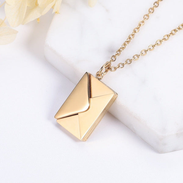 Collier Enveloppe Lettre d'amour - Personnalisable