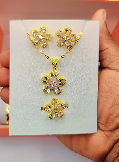 Coffret de bijoux de luxe pour femme aux motifs fleurs